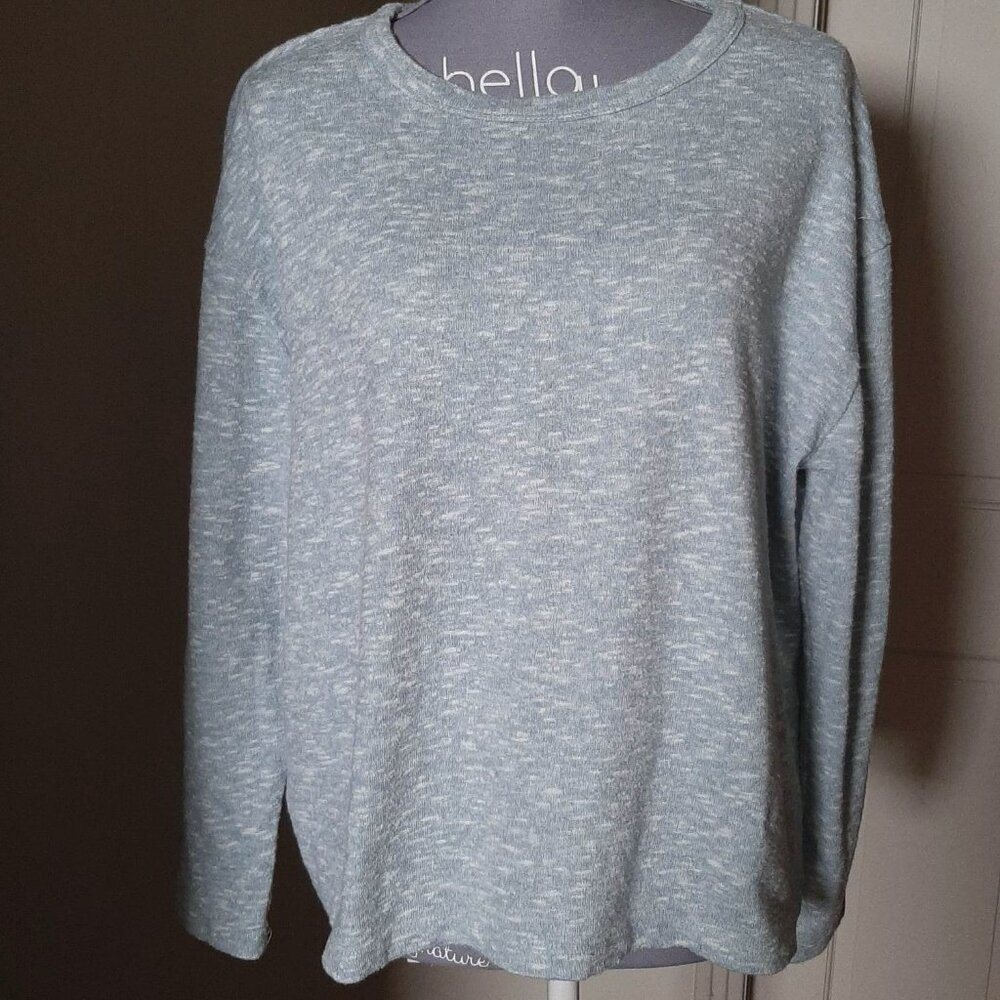 Jane & Delancey Blue / White Heather Lightweight Sweatshirt, size XL